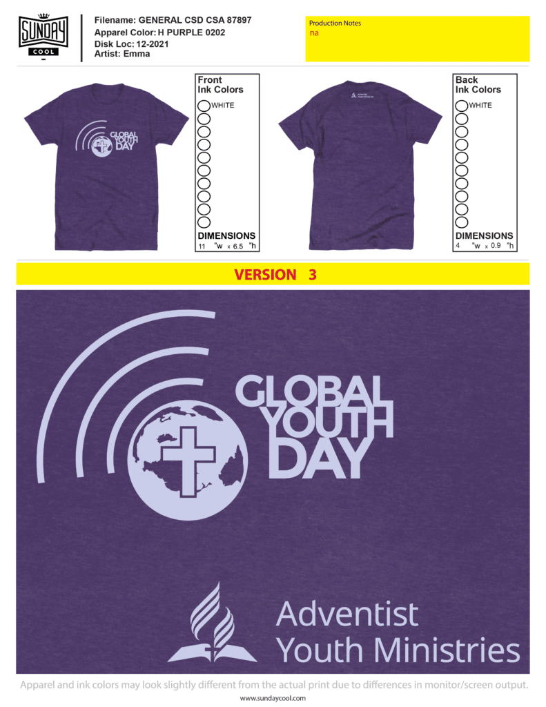 Global Youth Day Adventist Youth Ministries
